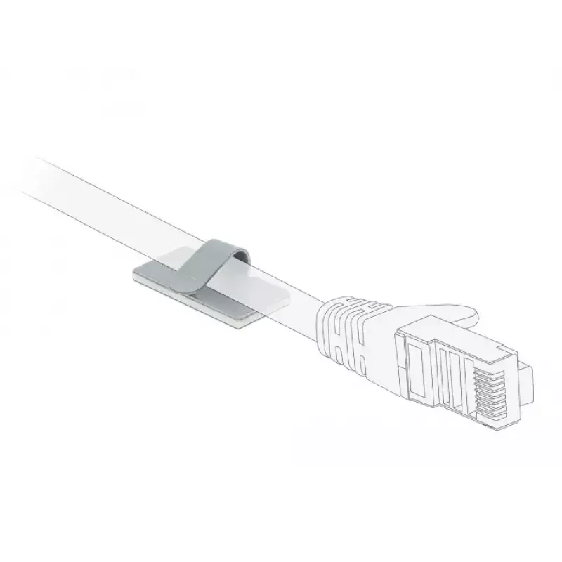 Kabeļu skava DeLOCK 60184 Satīna tērauds 10 gab.