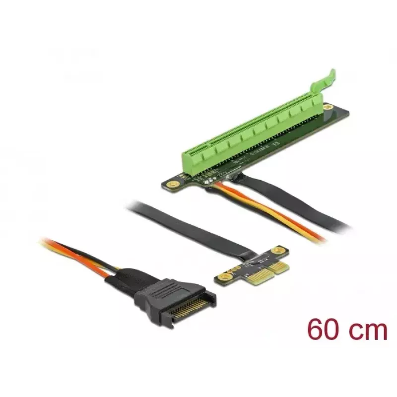 Pagarinātāja karte DeLOCK PCI Express x1 uz x16 ar elastīgu kabeli 80 cm
