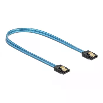SATA kabelis DeLOCK 82133 UV mirdzuma efekts zils 70 cm