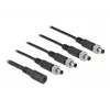 Kabeļu sadalītājs DeLOCK 86588 5.5 x 2.1 mm 1 x ligzda uz 4 x spraudnis pieskrūvējami