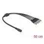 Kabeļu sadalītājs DeLOCK 86588 5.5 x 2.1 mm 1 x ligzda uz 4 x spraudnis pieskrūvējami