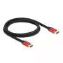 HDMI kabelis DeLOCK Ultra High Speed 48 Gbps 8K 60 Hz sarkans 1 m