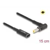 DeLOCK adaptera kabelis USB Type-C ligzda uz 5,5 x 2,5 mm spraudnis 90° leņķī 15 cm