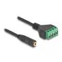 Audio kabelis DeLOCK 66295 0,2m 2,5mm sieviešu spaile vīriešu melns zaļš