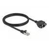 Tīkla pagarinātāja kabelis DeLOCK S/FTP RJ45 spraudnis uz RJ45 ligzdu Cat.6A 1 m melns 87001