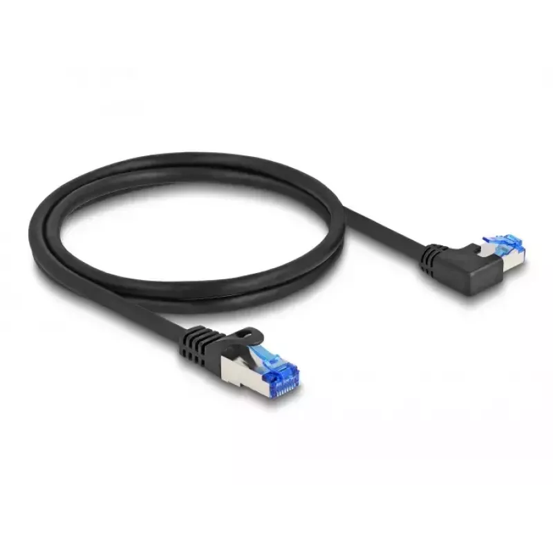 Tīkla kabelis DeLOCK RJ45 Cat.6A S/FTP 1m Melns