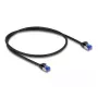 Tīkla kabelis DeLOCK RJ45 Cat.6A S/FTP plāns 0,5 m melns
