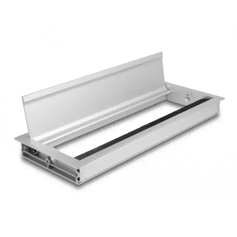 Kabeļu caurejošais elements DELOCK 66864 galdam, sudraba krāsa, 120×300×28 mm