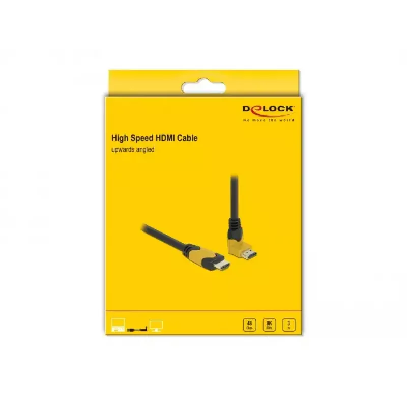 HDMI kabelis DeLOCK 86990 3 m HDMI Type A Standard Melns Dzeltens