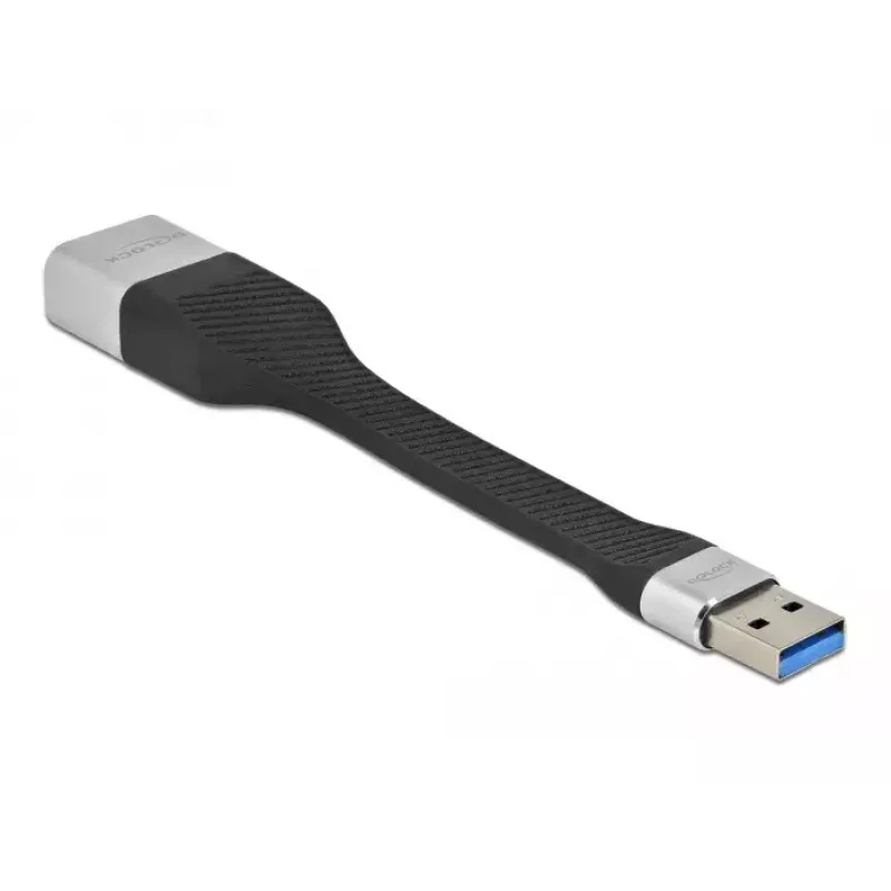 DeLOCK FPC plakanais lentes kabelis USB Type-A uz Gigabit LAN 10/100/1000 Mb/s 13 cm