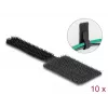 DeLOCK Mini āķa-cilpu kabeļu turētājs 90 mm x 24 mm pašlīmējošs 10 gabali melns