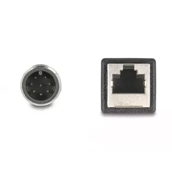 DeLOCK M12 adaptera kabelis ar A kodu, 8 kontaktu vīrišķais savienotājs uz RJ45 sievišķo savienotāju, 50 cm