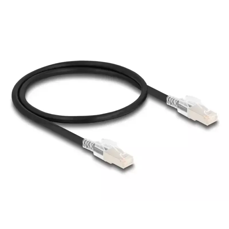 Tīkla kabelis DELOCK 80254 Cat6a S/FTP (S-STP) RJ-45 uz RJ-45 0,5 m Melns