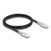 Tīkla kabelis DELOCK 80255 Cat6a S/FTP (S-STP) RJ-45–RJ-45 Melns 1 m