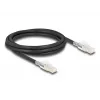 Tīkla kabelis DELOCK 80256 Cat6a S/FTP (S-STP) RJ-45–RJ-45, 2 m, melns