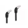 Tīkla kabelis DeLOCK RJ45 Cat.6A 45° lejupvērsti leņķots 2m melns