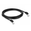 DeLOCK RJ45 tīkla kabelis Cat.6A S/FTP 45° uz augšu leņķots 5m melns