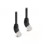 DeLOCK RJ45 tīkla kabelis Cat.6A S/FTP 45° uz augšu leņķots 5m melns
