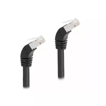 DeLOCK RJ45 tīkla kabelis Cat.6A S/FTP 45° lejupvērsts leņķa spraudnis 3 m melns