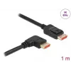 DisplayPort kabelis DeLOCK 8K 60 Hz 1 m vīrietis pret vīrieti 90° leņķa