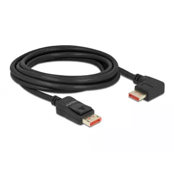 DisplayPort kabelis DeLOCK 8K 60 Hz 3 m taisns vīrišķais pret vīrišķo 90° leņķisavienotājs