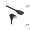 DisplayPort pagarinātāja kabelis DeLOCK 87091 2m 90° lejupvērsts leņķa