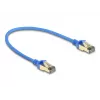 DeLOCK RJ45 tīkla kabelis Cat.8.1 F/FTP plāns 0,3 m zils 40000 Mbit/s