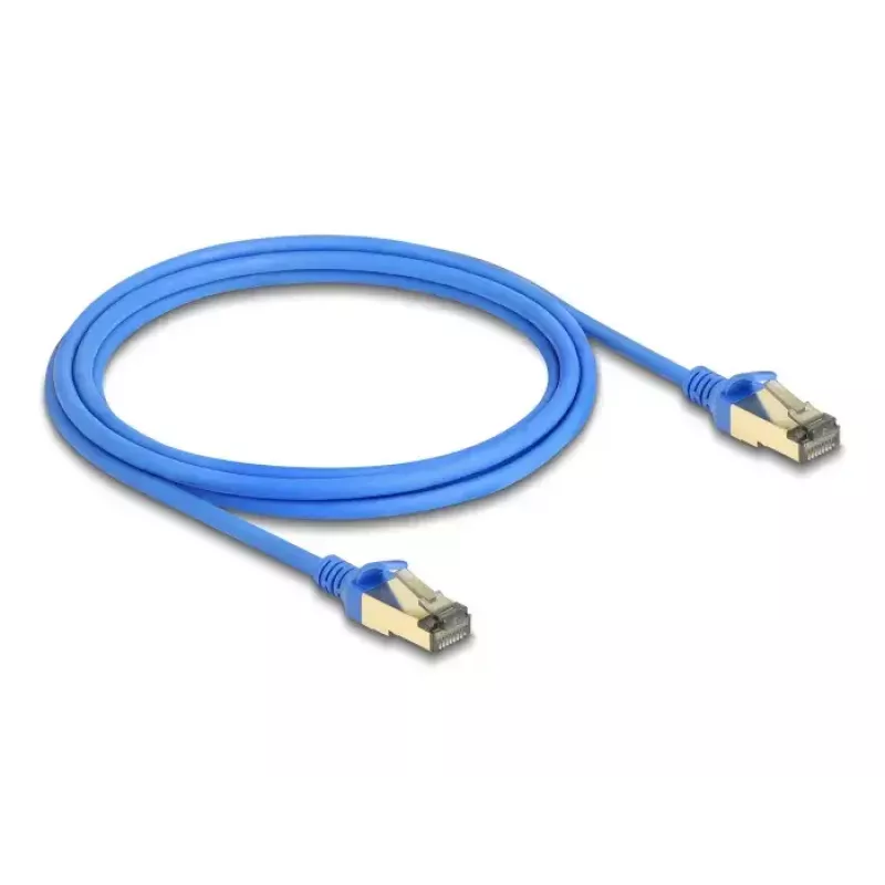 DeLOCK RJ45 tīkla kabelis Cat.8.1 F/FTP plāns 2 m zils