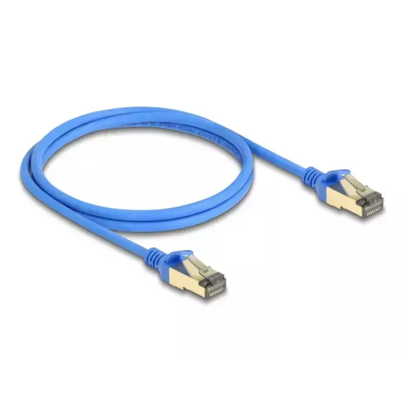 DeLOCK RJ45 tīkla kabelis Cat.8.1 F/FTP plāns 1 m zils