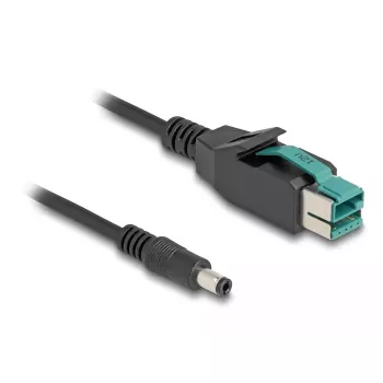 DeLOCK PoweredUSB kabelis, vīrišķais 12 V uz DC 5.5 x 2.5 mm vīrišķo, 2 m