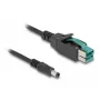 DeLOCK PoweredUSB kabelis, vīrišķais 12 V uz DC 5.5 x 2.5 mm vīrišķo, 2 m