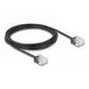 Tīkla kabelis DeLOCK RJ45 Cat.6 UTP Ultra plāns 3m Melns