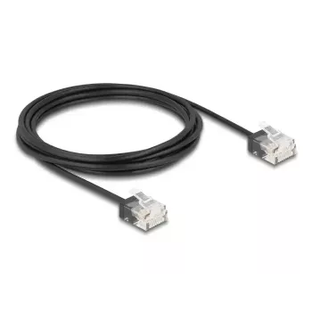 Tīkla kabelis DeLOCK RJ45 Cat.6 UTP Ultra plāns 3m Melns