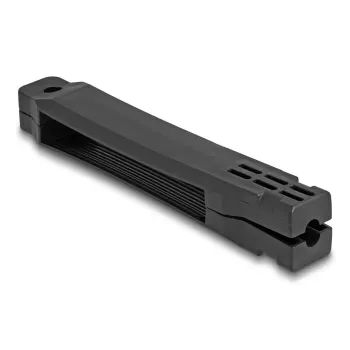 Kabeļu vilcējs DELOCK aktīvajiem optiskajiem kabeļiem, melns, platums 20 mm, dziļums 113 mm, min. liekuma rādiuss 5 mm