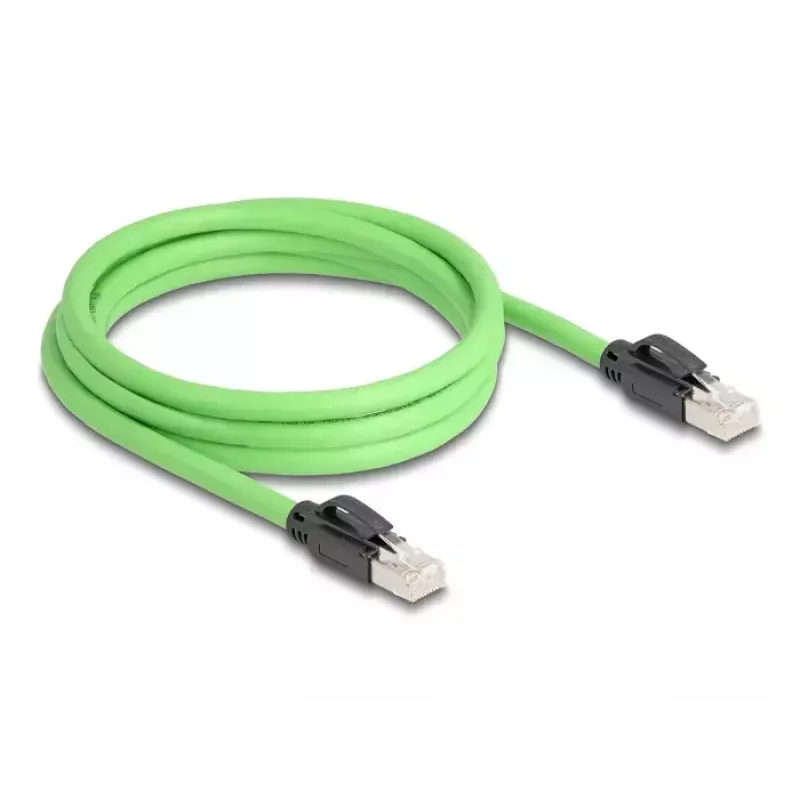 Tīkla kabelis DeLOCK 80890 RJ-45 Cat6a 2m Melns Zaļš