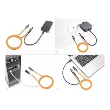 Tīkla kabelis DeLOCK RJ45 USB Type-C Cat.6A 7.5m oranžs