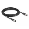 Tīkla kabelis DeLOCK M12 kabelis A-coded 8 pin male to male Cat5e 5 m melns