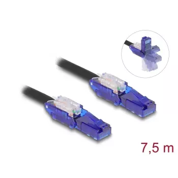Tīkla kabelis DeLOCK 80930 RJ-45 Cat6 7,5 m Melns violets
