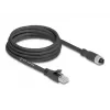 Tīkla kabelis DeLOCK 80591 M12 uz RJ-45 Cat5e 3m Melns