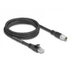 Tīkla kabelis DeLOCK 80579 M12 uz RJ-45 Cat5e 2 m Melns