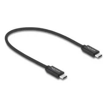 DELOCK Coaxial USB C to USB C kabelis USB4 Gen 3x2 40 Gbps USB PD 3.1 240W 0.5 m
