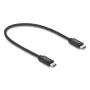 DELOCK Coaxial USB C to USB C kabelis USB4 Gen 3x2 40 Gbps USB PD 3.1 240W 0.5 m