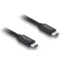 USB-C uz USB-C koaksiālais kabelis DELOCK USB4 Gen 3x2 40 Gbps USB PD 3.1 240 W 1 m