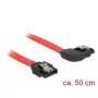 SATA vads DeLOCK 83969 0,5 m SATA 7-pin Melns Sarkans
