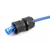 DeLOCK RJ45 IP67 caurlaides savienotājs, ūdensizturīgs, melns