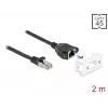 DeLOCK tīkla kabelis 87112 2m Cat6a S/FTP RJ-45 melns balts
