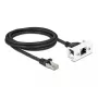 DeLOCK tīkla kabelis 87112 2m Cat6a S/FTP RJ-45 melns balts