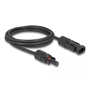 kabelis DeLOCK DL4 Solar kabelis 6 mm² male to female 3 m Melns