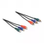 DeLOCK RCA RGB pagarinātāja kabelis 3 x vīrišķais uz 3 x sievišķo 3 m