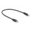 DeLOCK 85403 strāvas kabelis Melns 0.27 m USB C DC